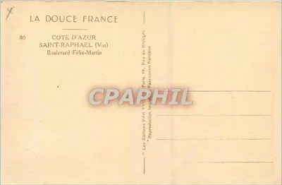 Saint-Raphaël — Côte d'Azur — Wydawca: Les Éditions d'Art VVON — Rewers