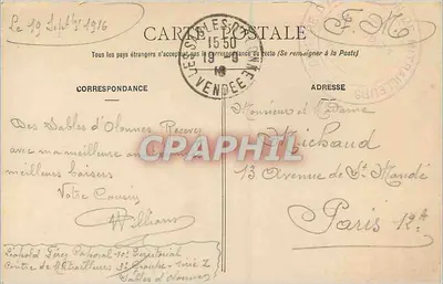 Les Sables-d'Olonne — Plaża — Le Remb'ai — Lucien Amand — nr 4060 — Rewers