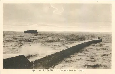 Le Portel - L'Épis e o Forte de l'Heurt — Bilhete postal antigo n°40, editor Alacienne dos Anciens-épangues, Strasbourg
