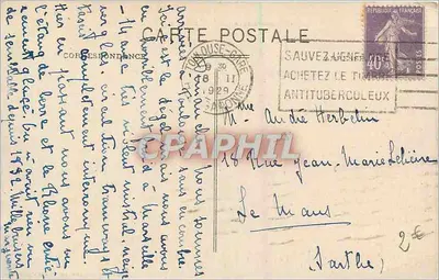 Carcassonne (Aude) — A Cidade e os Dois-Pontes — Impressão Gabet — Verso
