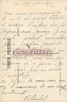 Villefranche-de-Rouergue - Igreja dos Penitentes — Bilhete postal antigo n°681, editor Th. Déjarvier, fot. Ad. Patisse, Carcassonne — Verso