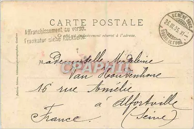 Genewa - La Rade — J.J. 1776 — wydawnictwo Julien frères, Genewa — Rewers