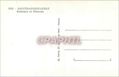 Sainte-Anne-d'Auray — Bazylika i Fontanna — Loïc — Rewers