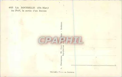 La Rochelle — Port, wypadek statku — Wydane przez L. Chalaguenau, Bordeaux — Rewers