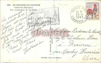 Saint-Georges-de-Didonne — Vista geral da Praia — L. Chiranneau, 5297 — Verso