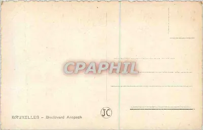 Boulevard Anspach — visão urbana com o trem n°56 — Verso