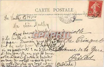 LA VOULTE-sur-RHÔNE — Visão geral e Ponte do Caminho de Ferro P. L. M. — editor ABAC — Verso