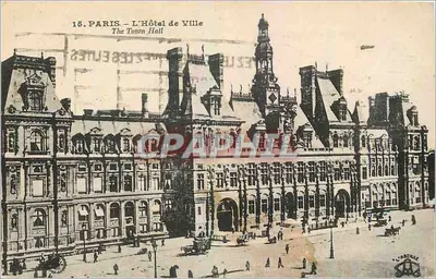 Paris - O Hotel de Ville — vista do salão — editor L'ANNEAU, n°15
