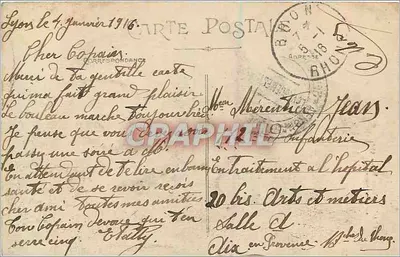 LYON – Torre Metálica de Fourvière — Carrère édit. n°36 — Verso