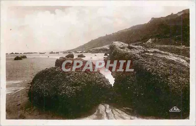 As rochas negras no Saut du Chien — 45 Houlgate — editor REAL-PHOTO-PA