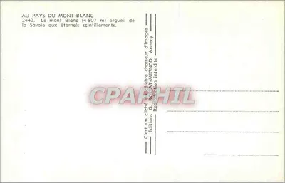 Mont Blanc — 4 807 m — Wydawnictwo G. ROSSAT-MIGNOD, Annecy — Rewers