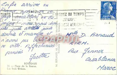 Fontaine des Trois Grâces — Bordeaux — éditée par Tito — Verso