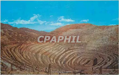 Mina de Cobre de Bingham, Utah — maior mina a céu aberto do mundo — publicada pela Bonneville Mining Co., Salt Lake City, Utah