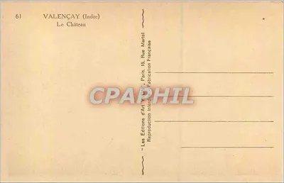 Valençay (Indre) — Zamek — Les Éditions d'Art Yvon, Paris — Rewers