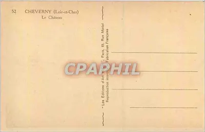 Cheverny (Loir-et-Cher) — Le Château — Les Éditions d'Art Marcel, Paris — Rewers