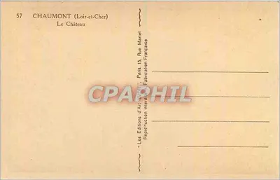 Chaumont (Loir-et-Cher) — Zamek — Wydawnictwo Sztuki Marlet — Rewers