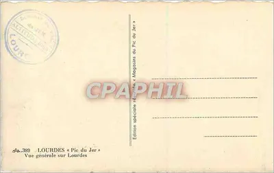 Lourdes — Ogólny widok Lourdes — Wydanie specjalne « Pic du Jer » — Rewers
