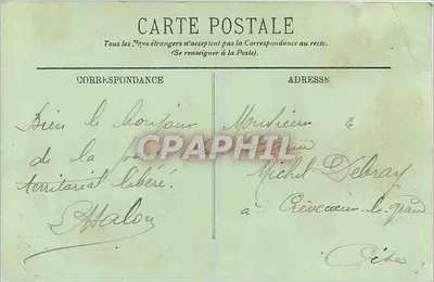 Compiègne — Zamek widziany z Parku — LL. — Wydawca LL, nr 100 — Rewers