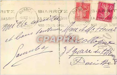 Biarritz — La Grande Plage — n°282 — Verso