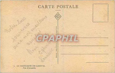 A Basílica de Lisieux — Vista geral — Odéon, Reprodução, Paris — Verso