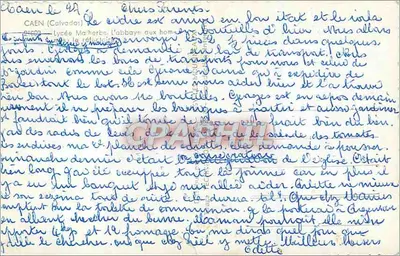 Sala kapituły klasztoru Dames w Caen — wydawca nieznany, numer seryjny nie widoczny — Rewers