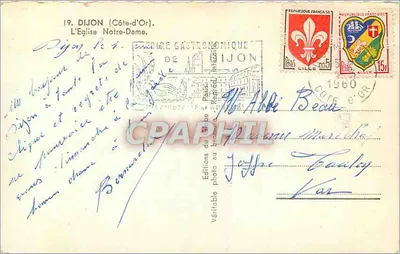 Dijon — Katedra Notre-Dame — Wydawnictwo 'Géant de Dijon' — Rewers