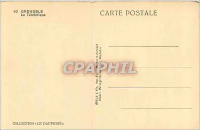 Grenoble — Teleferyk — Braun & Cie, drukarnia Edith-Mulhouse-Dornach — Rewers