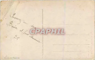 Jeune femme tenant un poisson décoré de roses — scène de Pâques — éditeur Misange n°349 — Verso