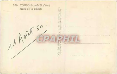 Place de la Liberté — Toulon-sur-Mer (Var) — Les Éditions J.P.R. Nice — Verso