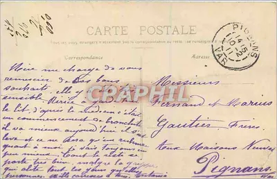Toulon - Avenue Colbert — vista urbana con palme e edifici — P.A.B. Toulon — Verso