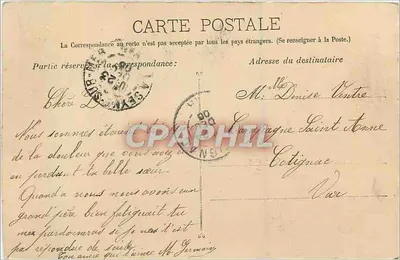 Ao redor de Toulon — A Grande passagem de Saint-Mandrier, navio blindado retornando ao porto — Clavel, Editor - Toulon, n°121 — Verso