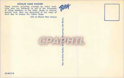 Navajo Sand Painter — Albuquerque, New Mexico — Perley Studios — Rewers