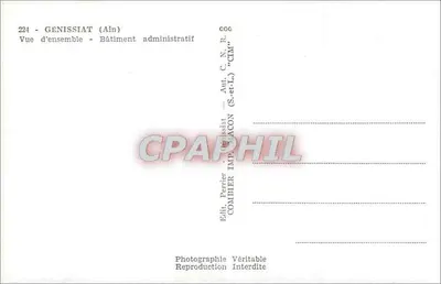 Génissiat (Ain) — Ogólny widok — Budynek administracyjny — Édit. Comier Impalacón — Rewers