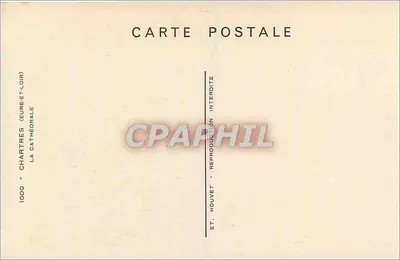 Chartres (Eure-et-Loir) — Katedra — Wydawca Houvet, n° 1000 — Rewers