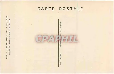Katedra w Chartres — Portal południowy, XII wiek — Ét. Houvet — Rewers