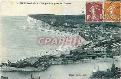 MERS-les-BAINS - Vista geral tirada do Tréport — Bazar Audin-Lotty