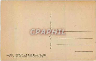 Os Hotéis diante do Cassino de Trouville — CIH des Arts Photographiques — Paris — n° 956 — Verso