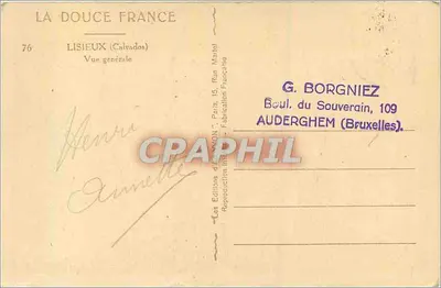 Lisieux (Calvados) — Vista geral — Edições d'ACTION, Paris — Verso