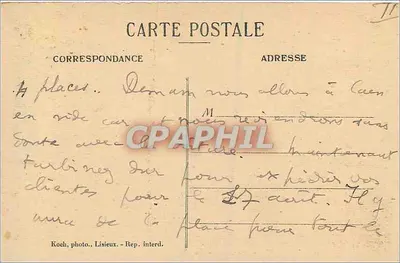 Lisieux — Velhos manores, Rue aux Fèvres, século XVI — Koch, foto. Rep. interd. — Verso