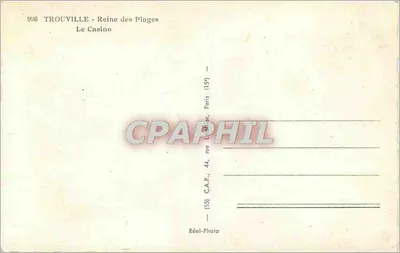 Trouville - Rainha das Praias — O Casino — C.A.P. Paris — Verso