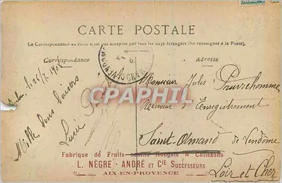 Toulon — Le Mourillon — Vista Geral — Staercky Paris — Verso