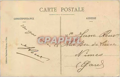 Nice — Jaskinia ogrodu publicznego — Wydawnictwo Baylone Frères, n° 510 — Rewers