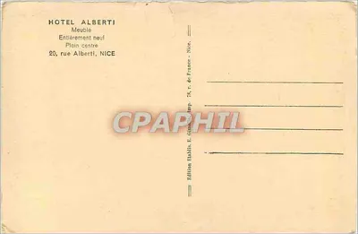 Hôtel Alberti — całkowicie nowy meblowany — Nice — Rewers