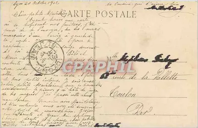 LYON. — Pont du Palais de Justice et Coteau de Fourvière — E.C.L. n°156 — Rewers