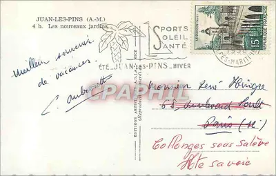 Juan-les-Pins — Os novos jardins — Edições A.P.L.A. n°4 b — Verso