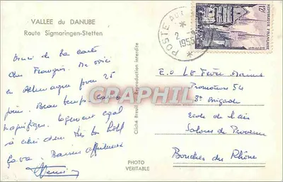 Estrada de Sigmaringen-Steffen — Vale do Danúbio — Cliché Breuil — Verso