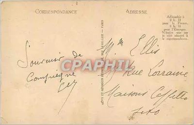 Compiègne - Widok na Urząd Miasta — wydawca LL, nr 1 — Rewers