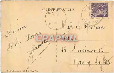 Bourg-St-Maurice — Les Casernes e Massif du Roignais — editor Brauck & Cie, Imp. Dennison, n° 14633 — Verso