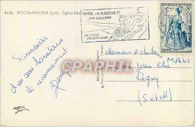 Rocamadour (Lot) — Kościół Monastyczny — Wydawnictwo J. Amadour — Rewers