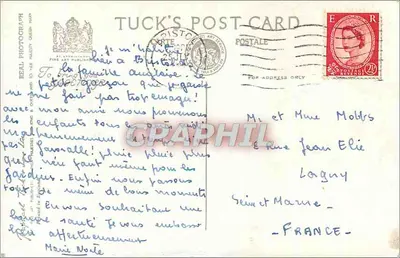 Igreja de St. Mary's, Redcliffe, Bristol — Tuck Card BL 355 — Verso